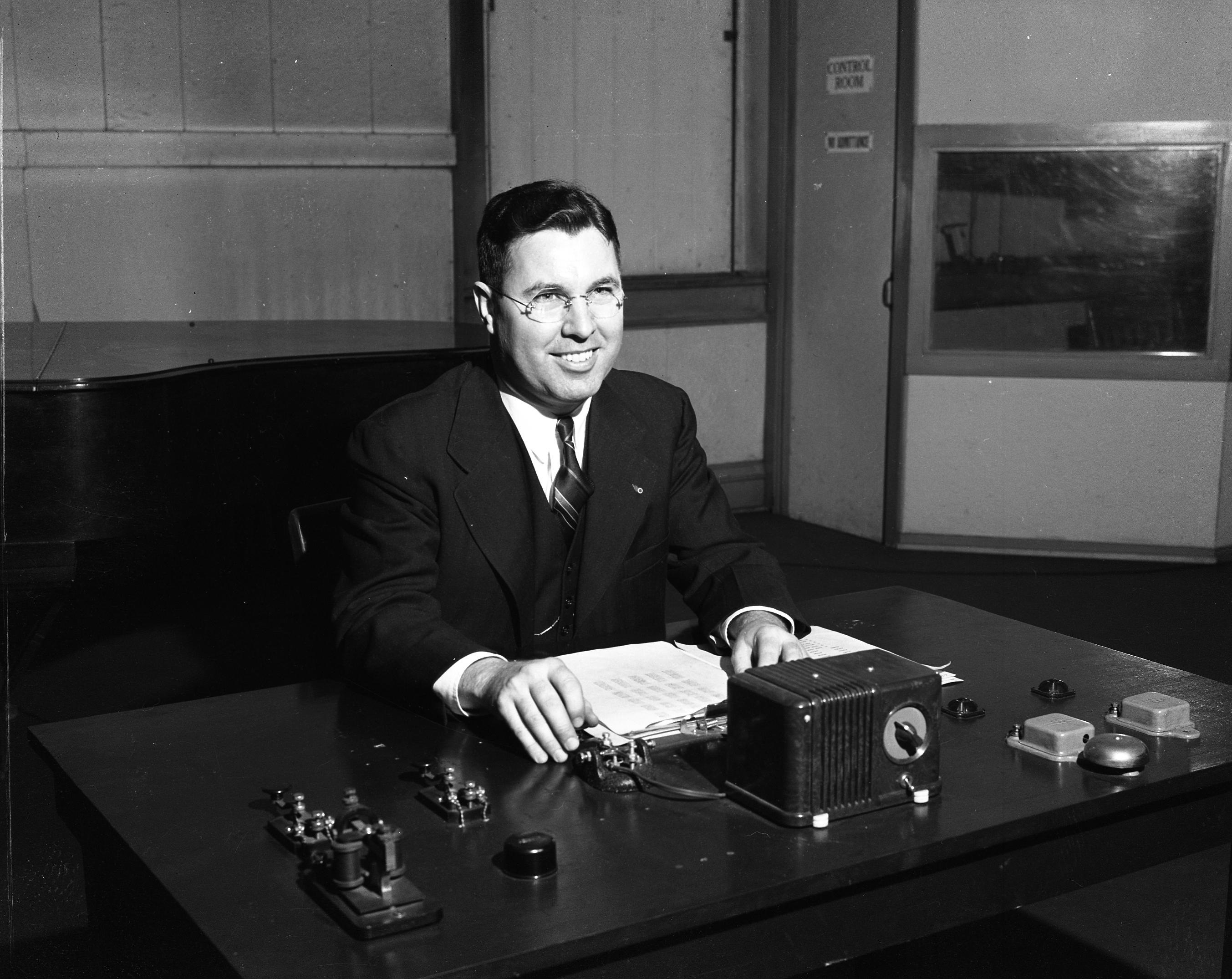 (Photograph of Dr. Clarence M. Morgan ca. 1943 used with permission of Indiana State University Archives)